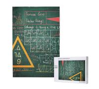 Formulas Shapes Theory Math Lesson Word Printed Jigsaw Puzzle with Storage Box, Wooden Puzzle for Adults and Kids, 1000 Pieces Family Fun Decorative Game