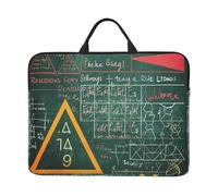 Formulas Shapes Theory Math Lesson Word Printed Laptop Sleeve 14 inch Protective Case, Waterproof Computer Case Bag with Handle for Men and Women