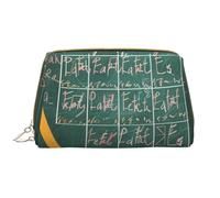 Formulas Shapes Theory Math Lesson Word Printed Makeup Bag for Women Portable Leather Make up Bag Travel Zipper Cosmetic Bags Organizer