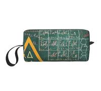 Formulas Shapes Theory Math Lesson Word Printed Makeup Bag with Handle, Lightweight Portable Cosmetic Organiser for Travel, Gym & Daily Use â€“ Gift for Women Girls