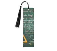 Formulas Shapes Theory Math Lesson Word Printed Metal Bookmarks M - Black Lightweight Aluminium Book Marker for Books, Journals & Gifts, Ideal Book Lovers, Holiday Decor & Crafts