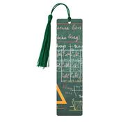 Formulas Shapes Theory Math Lesson Word Printed Metal Bookmarks M - Dark Green Lightweight Aluminium Book Marker for Books, Journals & Gifts, Ideal Book Lovers, Holiday Decor & Crafts