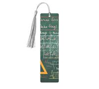 Formulas Shapes Theory Math Lesson Word Printed Metal Bookmarks M - Gray Lightweight Aluminium Book Marker for Books, Journals & Gifts, Ideal Book Lovers, Holiday Decor & Crafts