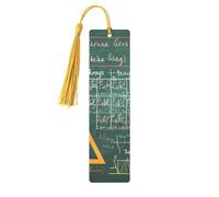 Formulas Shapes Theory Math Lesson Word Printed Metal Bookmarks S - Gold Lightweight Aluminium Book Marker for Books, Journals & Gifts, Ideal Book Lovers, Holiday Decor & Crafts