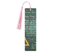 Formulas Shapes Theory Math Lesson Word Printed Metal Bookmarks S - Pink Lightweight Aluminium Book Marker for Books, Journals & Gifts, Ideal Book Lovers, Holiday Decor & Crafts