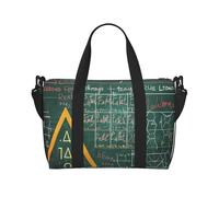 Formulas Shapes Theory Math Lesson Word Printed Travel Bag Duffle Bag for Men Women, Large Water Resistant Gym Bag Weekend Holdall Bag with Shoulder Strap