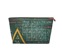Formulas Shapes Theory Math Lesson Word Printed Travel Cosmetic Bags with Gold Zipper Makeup Organizer Cosmetic Case Toiletry Bag for Women Mom Girls