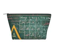 Formulas Shapes Theory Math Lesson Word Printed Travel Makeup Bag Trapeze Cosmetic Bag Makeup Case Toiletry Bag Organiser for Women