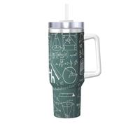 Formulas Shapes Theory Math Lesson Word Printing 40oz Stainless Steel Tumbler Double Wall Vacuum Insulated Mug With Handle And 2 In 1 Straw Lid