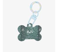 Formulas Shapes Theory Math Lesson Word Printing Acrylic Dog Bone Ornament Pet Tags Key Chain Holiday for Lovers Dogs Gift