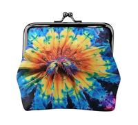 Formulas Shapes Theory Math Lesson Word Prints Coin Purses with Kiss-lock, PU Leather Mini Pouch Change Wallet for Men Women, Exotic Tribe Tie Dye Style, One Size, Fashion