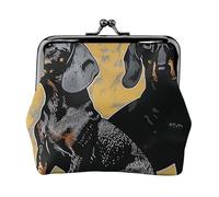 Formulas Shapes Theory Math Lesson Word Prints Coin Purses with Kiss-lock, PU Leather Mini Pouch Change Wallet for Men Women, Dachshund, One Size, Fashion