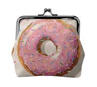 Formulas Shapes Theory Math Lesson Word Prints Coin Purses with Kiss-lock, PU Leather Mini Pouch Change Wallet for Men Women, Donuts, One Size, Fashion