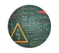 Formulas Shapes Theory Math Lesson Word Prints Round Mouse Pad 1 PCS,Non-Slip Rubber Base Mousepad Mouse Mat for Laptop Computer Office 7.9 x 7.9 Inch