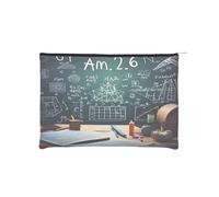 Formulas Shapes Theory Math Lesson Word Reusable Paper Cosmetic Bag Waterproof & Lightweight for Travel, School & Daily Use Full-Print Design Women, Students, Eco-Conscious