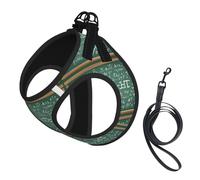 Formulas Shapes Theory Math Lesson Word Small Pet Harness Vest - Full Print Design, Adjustable and Reflective for Safety, Suitable for Small Cats and Dogs Pet leash vest