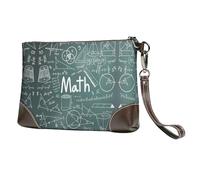 Formulas Shapes Theory Math Lesson Word Womens Clutch Purse Wristlet Wallet Evening W/HandStrap Casual Formal Leather Girl Friend
