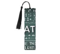 Formulas Shapes Theory Math Print Wooden Bookmarks, Colorful Tassels, Crafts, Accessories for Book Lovers Delight