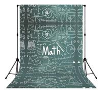 Formulas Shapes Theory Math Printed Photography Drape, Foldable Polyester Background, Easy Hang Rod Pocket Studio Prop