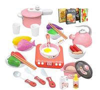 Forn the Game Game Toy Set for with Simulation Induction Cooker - Birthday Present for, Safe and Durable Plastic Material (Electromagnetic furnace style (red)