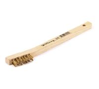 Forney 70490 Wire Scratch Brush, Brass with Wood Handle, 7-3/4-Inch-by-.006-Inch