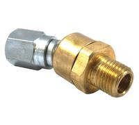 Forney 75540 Brass Fitting, Airline Ball Swivel, 1/4-Inch Male NPT-by-1/4-Inch Female NPT