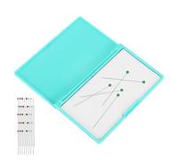 FORNORM Rectangle Magnetic Needle Case, Cross Stitch Needle Storage, Portable Sewing Knitting Pin Holder for Storage (Green)