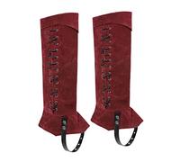 FORNYIN Pirate Boots Covers Medieval Renaissance Steampunk Boots Covers Tops with Studs for Halloween Costume, Wine Red, M