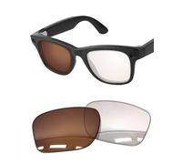 Forobb 1.6MM Polarized Replacement Lenses for Ray-Ban Meta Wayfarer RW4006 / 4008 & Gen 2 RW4012 (50mm & 53mm) Smart Glasses, Brown Photochromic Anti Blue Light - Polycarbonate Non Polarized, One Size
