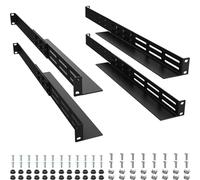 ForoGore 2 Pack 1U Universal Rack Mount Rails, 16"-31" Adjustable Depth, 4-Post Server Rack Shelf Rail, Cold-Rolled Steel, 120 lbs Capacity, for APC, HP, IBM, DELL, Compaq Cabinet