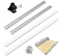 ForoGore Table Saw Sled Kit - DIY Crosscut Sled with 2 Aluminum T-Track, 2 UHMW Miter Bars, Knob and Screws