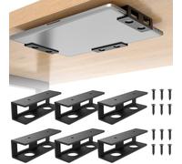 FOROIRON 2 Pack Under Desk Laptop Mount with Anti-Scratch Felt Board, Adjustable Width, Supports Laptops Up to 30 lbs and 1.2" Thick