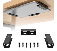 FOROIRON 3-Piece Under Desk Laptop Mount with Anti-Scratch Felt Board and Durable Shelf for Storage