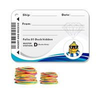 Forola Duck Tags, Duck Tags, Rubber Ducks Labels for Cruising, Cruising Game Card, Pack of 35, 2.5 x 3.7 Inches, with Hole and Rubber Bands, e