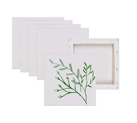 FOROREH 6x6 Canvas Picture Frames, 6x6 inch Frames, for Oil and Acrylic Paintings, White Acid Free Canvas for Amateurs and Artists