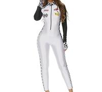 Forplay 550351 High Speed Sexy Racer Costume Adult Sized, White, L/XL