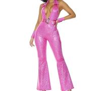 Forplay 551510 Foxy Lady Disco Costume Movie Star Adult Sized, Solid, Magenta, S/M