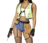 Forplay 551514 Sexy Construction Worker Costume Adult Sized, Yellow, M/L