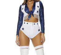 Forplay 551560 Seeing Stars Cheerleader Costume Adult Sized, White, M/L
