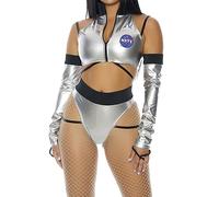 Forplay 551568 To the Moon Astronaut Costume Adult Sized, Silver, M/L