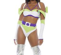 Forplay 559607 To Infinity Sexy Astronaut Movie Character Costume Buzz Lightyear Adult Sized, White, S/M