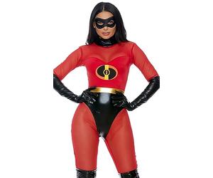 Forplay 559611 Super Suit Sexy Superhero Costume Mrs. Incredible Adult Sized, Red, M/L