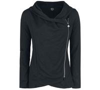 Forplay Asymetric Slub Yarn Cardigan black S