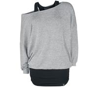 Forplay Billie Long-sleeved Top black grey S