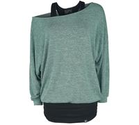 Forplay Billie Long-sleeved Top black mint S