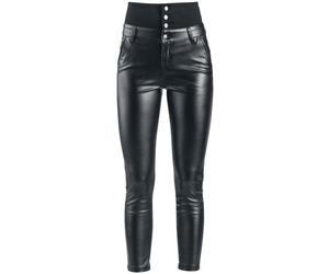 Forplay High Waist Imitation Leather Trousers Imitation Leather Trousers black W32L34