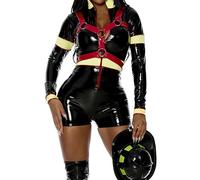 Forplay Women's Keep It Lit Sexy Firefighter Costume Set, Black, L/XL
