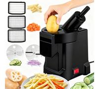 forplubossmmp Professional Food Slicer, Vegetable Dicer Machine, Electric Vegetable Chopper, Potato Wedges Maker, Onion Slicer, Multiple Blades, Versatile Meal Prep