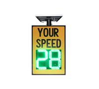 forplubossmmp Solar Radar Speed Sign, Led Speed Limit Sign, 25.20 × 25.20-Inch Solar Traffic Warning Sign For Highways And Expressways