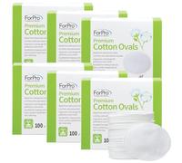 ForPro Premium 100% Cotton Ovals (600-Count), Ultra-Plush Extra-Absorbent Lint-Free 3" Cotton Pads for Makeup Removal, Skincare & Cleansing, Hypoallergenic, Vegan & Cruelty-Free